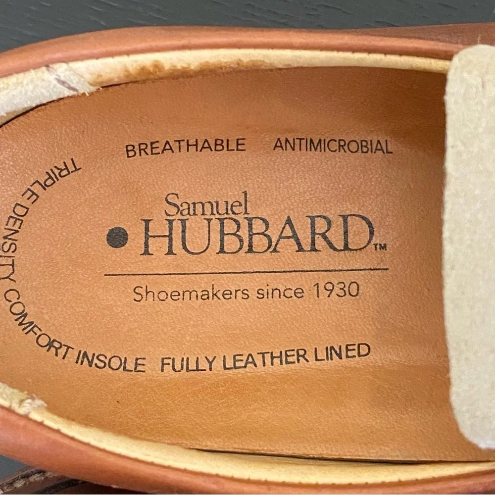 Samuel Hubbard Mens 12 M Ivy Legend Penny Loafer Tan Leather Vibram Sole Comfort